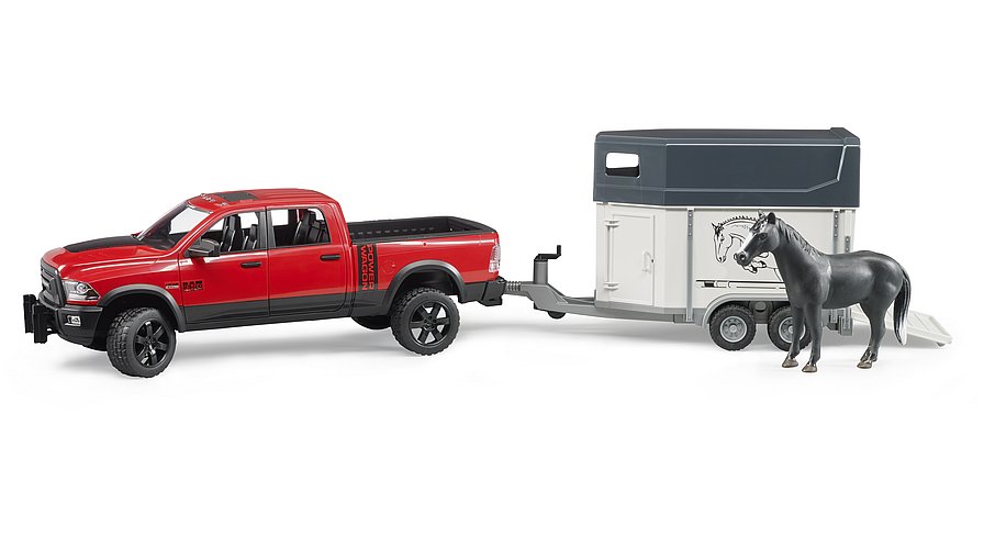 RAM 2500 Power Wagon with Horse Trailer and Horse