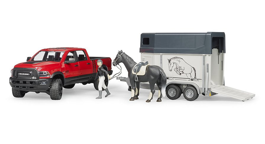 RAM 2500 Power Wagon with Horse Trailer and Horse