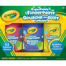 Crayola Washable Fingerpaint Primary Colours 3 Pack