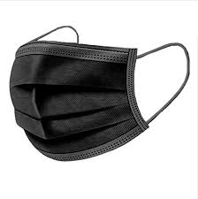Disposable Face Masks 50 Pack Black - Adults