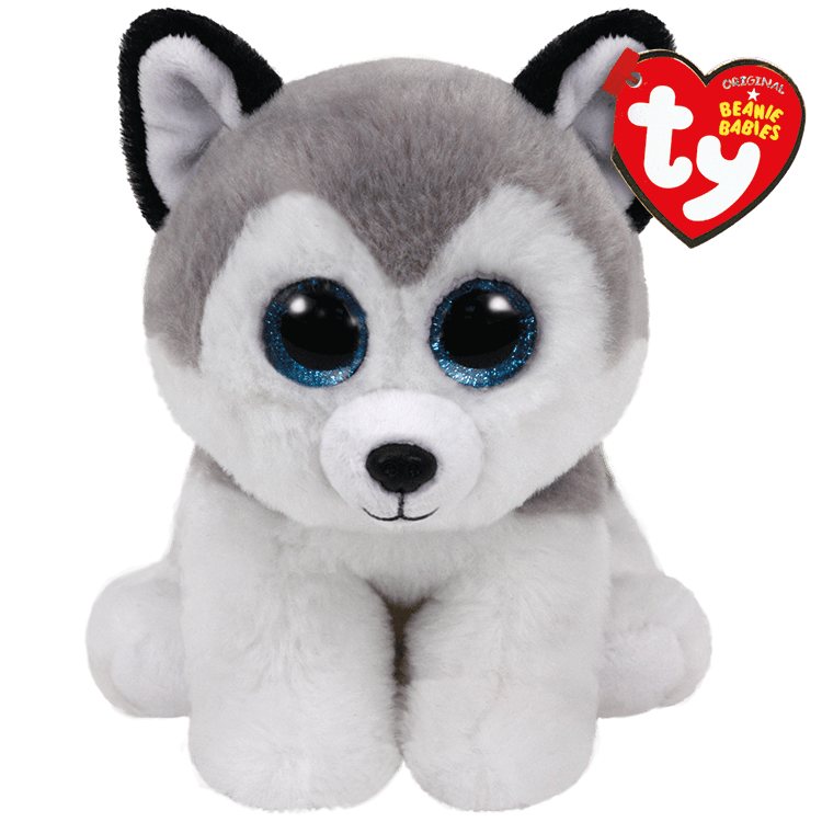 TY Beanie Babies - Buff the Grey & White Husky 8" Plush