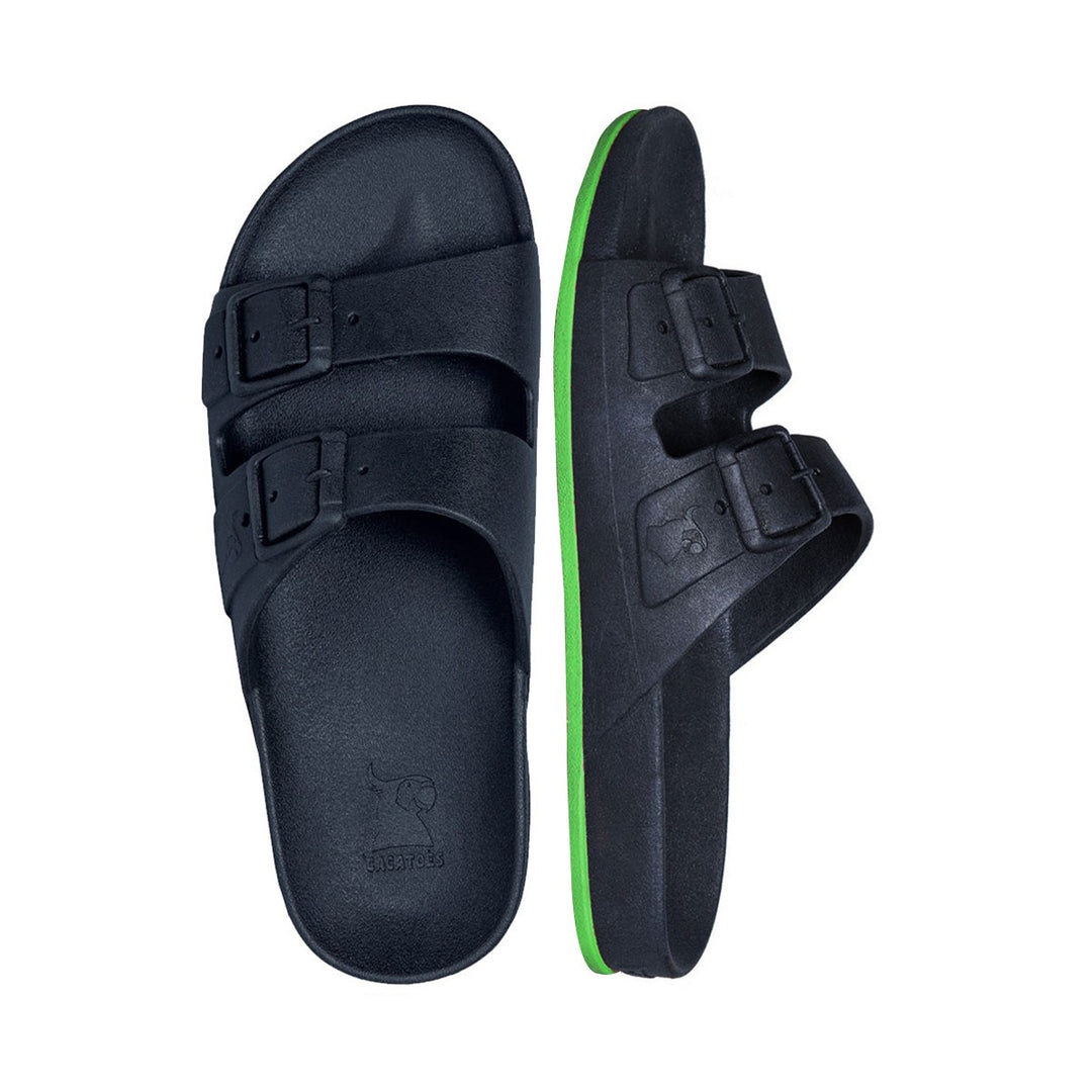 Cacatoes Brasilia - Navy Green Fluo Scented Sandals - Teen Boy