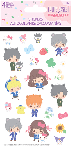 Fruits Basket x Hello Kitty & Friends Stickers