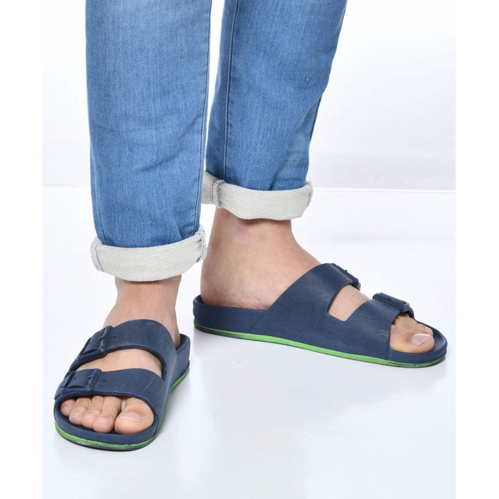 Cacatoes Brasilia - Navy Green Fluo Scented Sandals - Teen Boy