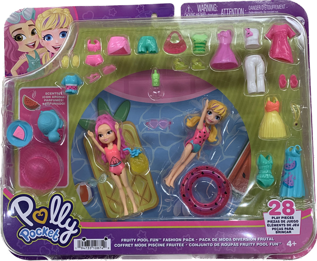 Polly Pocket Watermelon-Scented Fruity Pool Fun Fashion Pack