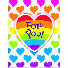 Rainbow Hearts Enclosure Card