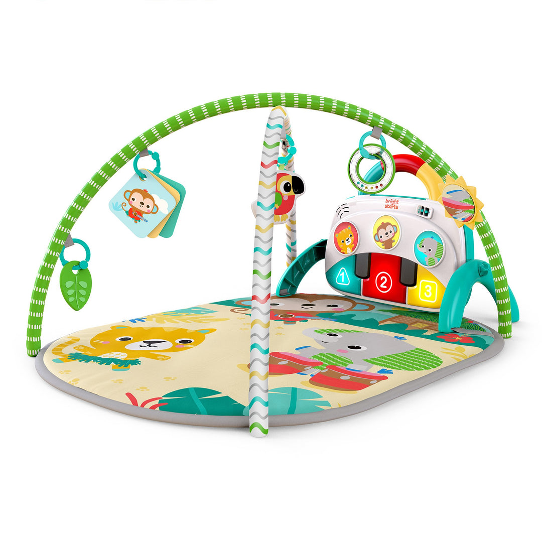 Bright Starts 4-in-1 Groovin’ Kicks™ Piano & Drum Kick Gym - Tropical Safari