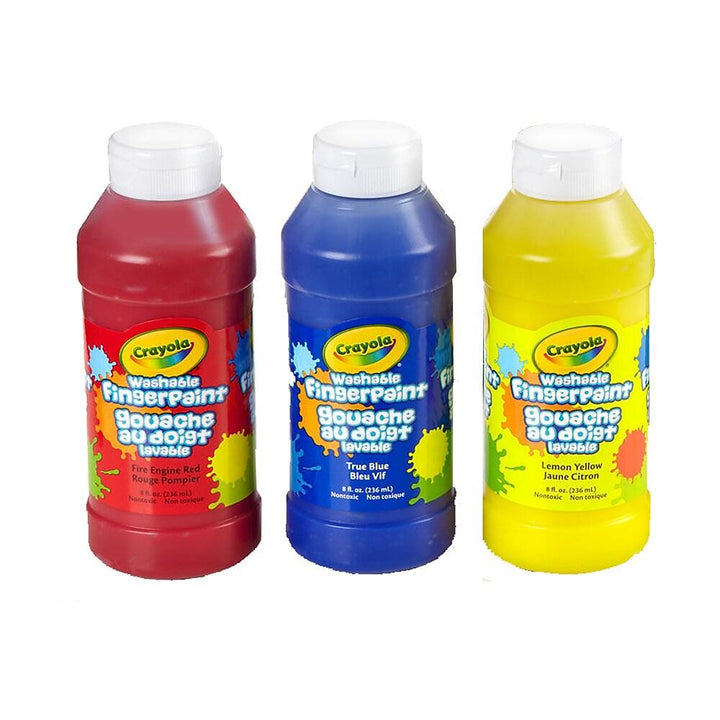 Crayola Washable Fingerpaint Primary Colours 3 Pack