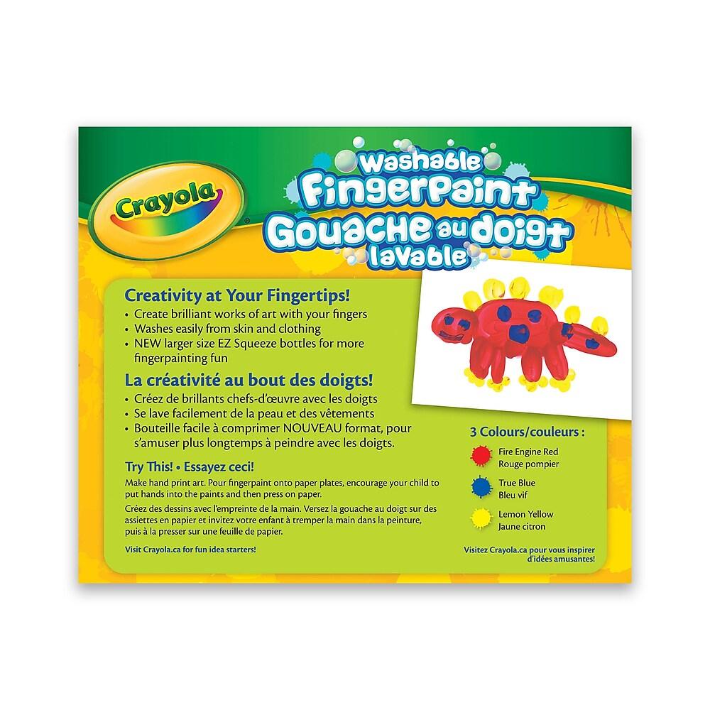 Crayola Washable Fingerpaint Primary Colours 3 Pack