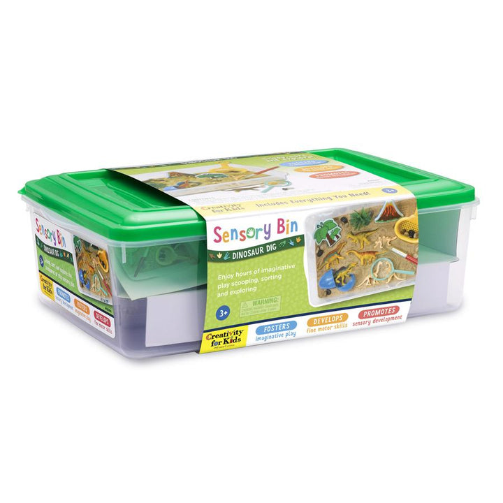 Sensory Bin Dinosaur Dig