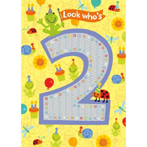 Look Who's Two Birthday Card