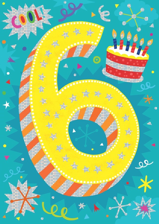 Cool! Age Six Birthday Card