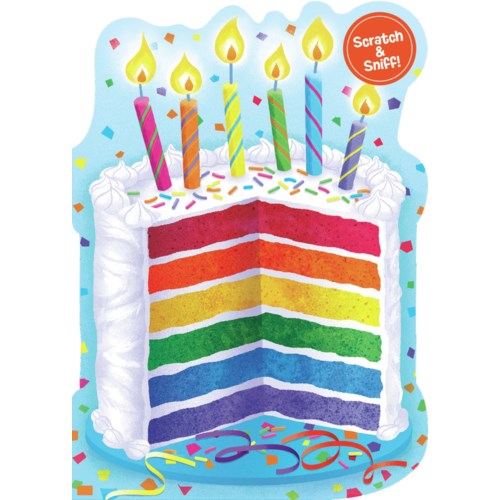 Rainbow Cake Scratch & Sniff Birthday Card