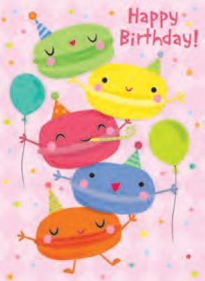 Birthday Macaroons Birthday Card