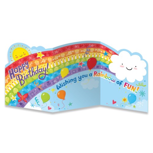 Happy Birthday Rainbow Tri-Fold Card