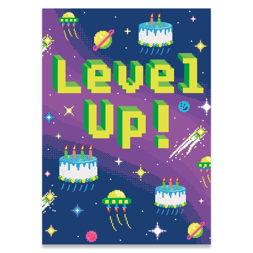 Level Up Birthday Card