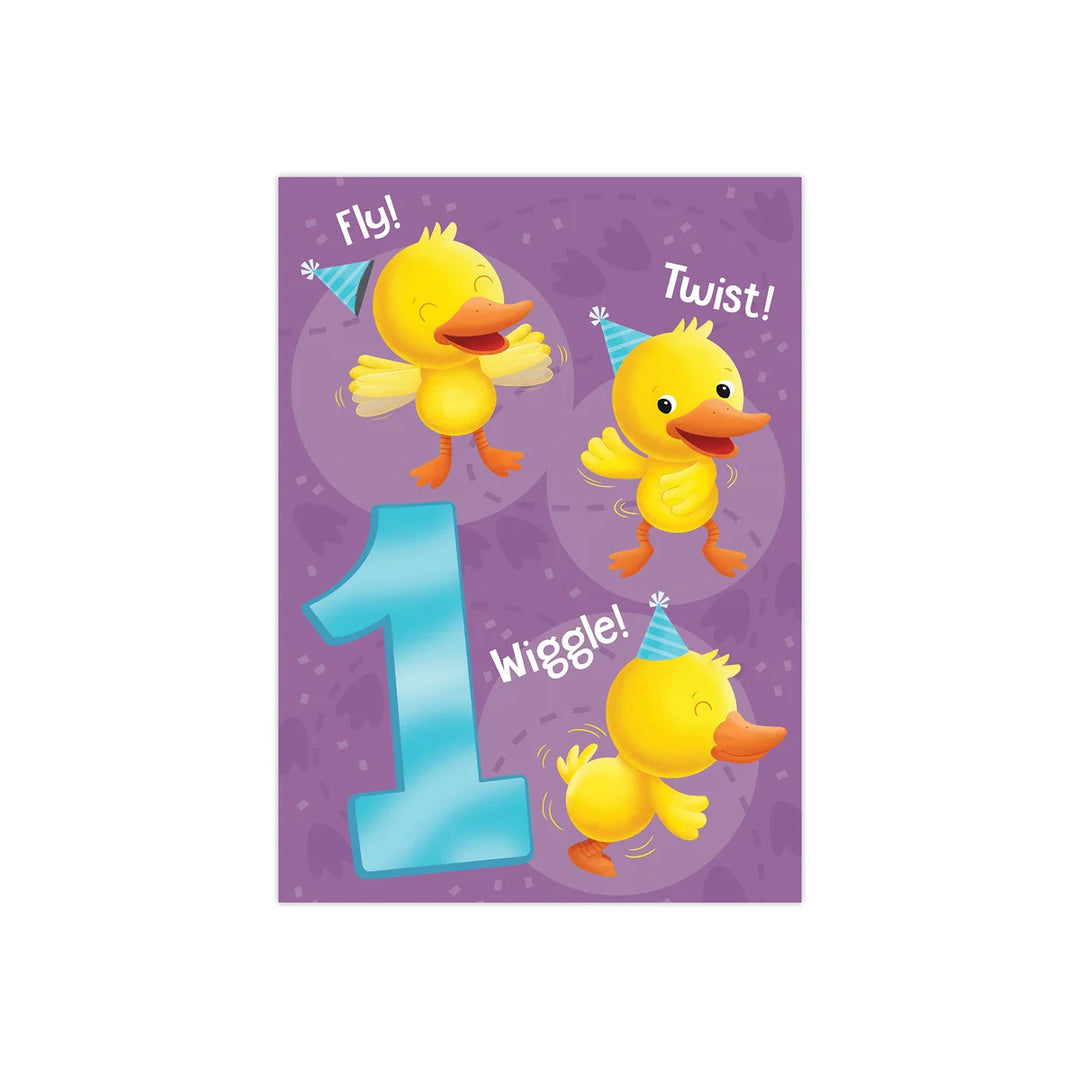 Duck 1 Year Old Birthday Card
