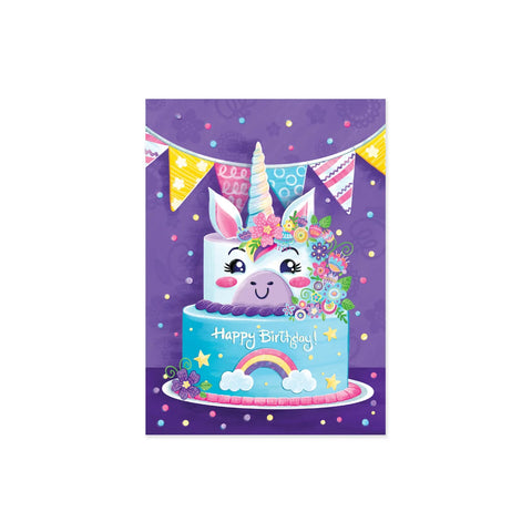 Unicorn Cake Birthday Card