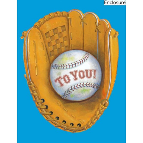 Baseball Glove Enclosure Card