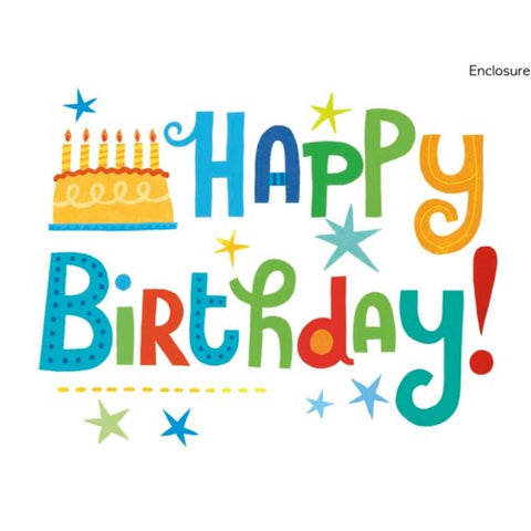 Happy Birthday Enclosure Card