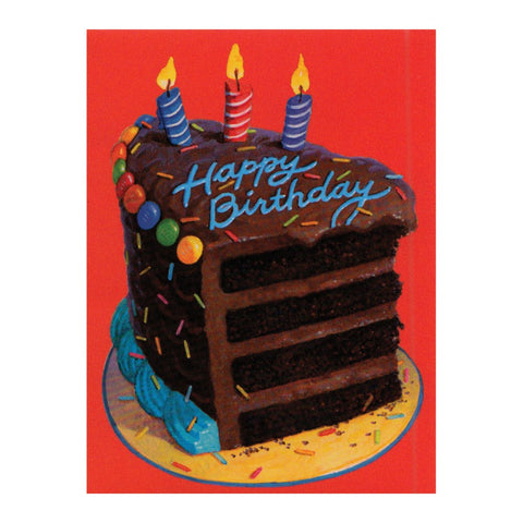 Chocolate Birthday Cake Enclosure Card
