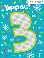 Yippee! Age 3 Enclosure Card