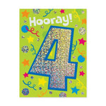 Hooray! Age 4 Enclosure Card