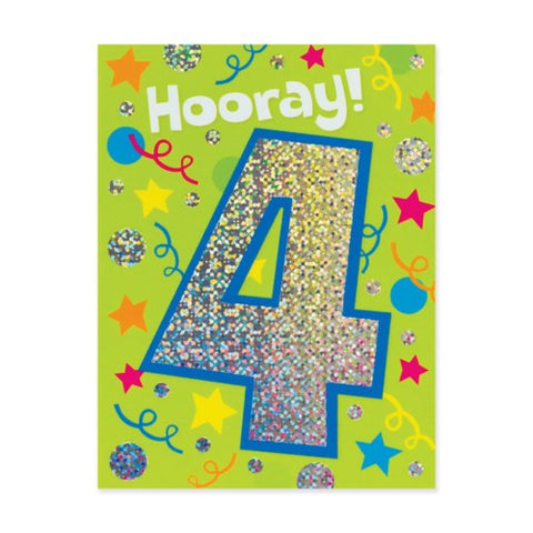 Hooray! Age 4 Enclosure Card