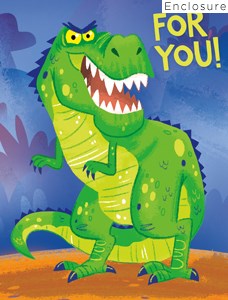 For You Dino Enclosure Card