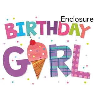 Birthday Girl Enclosure Card