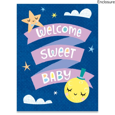 Welcome Sweet Baby Enclosure Card