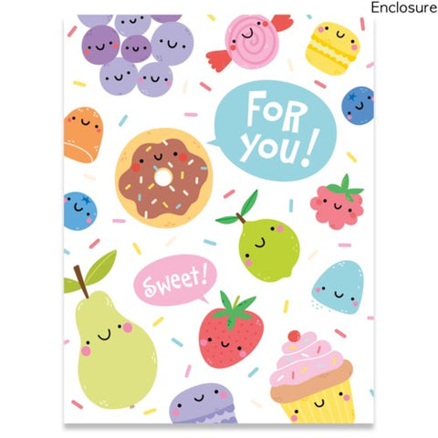 Fruits & Sweets Glitter Enclosure Card