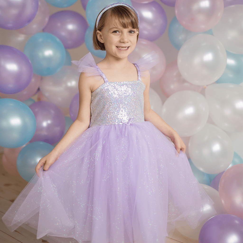 Sequins Princess Dress Lilac (Size 5-6)