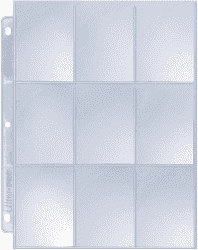 Ultra Pro Card Supplies Silver Series 9-Pocket Pages - 10 Pack