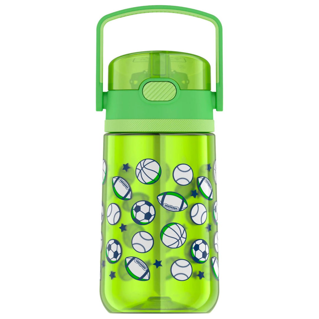 Thermos Plastic Hydration Bottle W/Flip Straw & Handle 410ml- Assorted Designs
