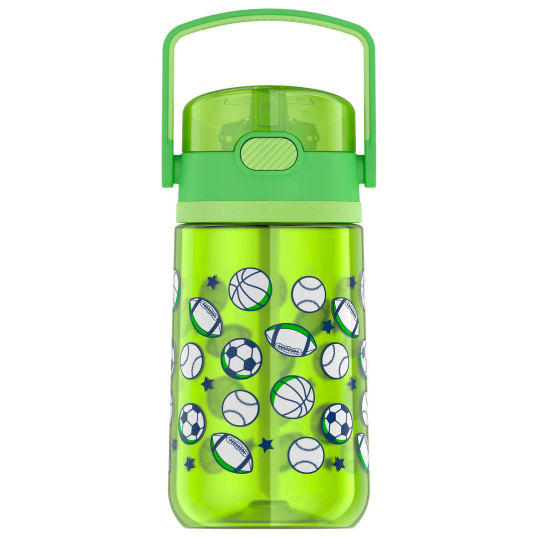 Thermos water bottle outlet with handle