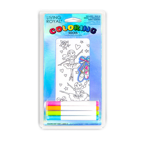 Living Royal Kid's Colour-in Socks Assorted Styles