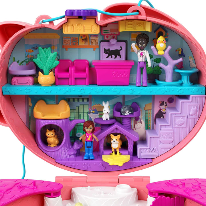 Polly Pocket Starring Shani Cuddly Cat Purse Compact
