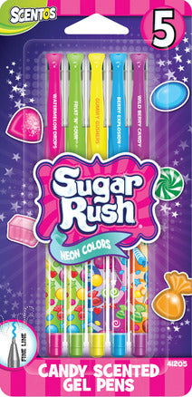 Scented Sugar Rush Gel Pens 5 Pack