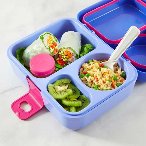 Thermos Food Storage System, Lunch Box, Kids Bento Box, 8pc Navy