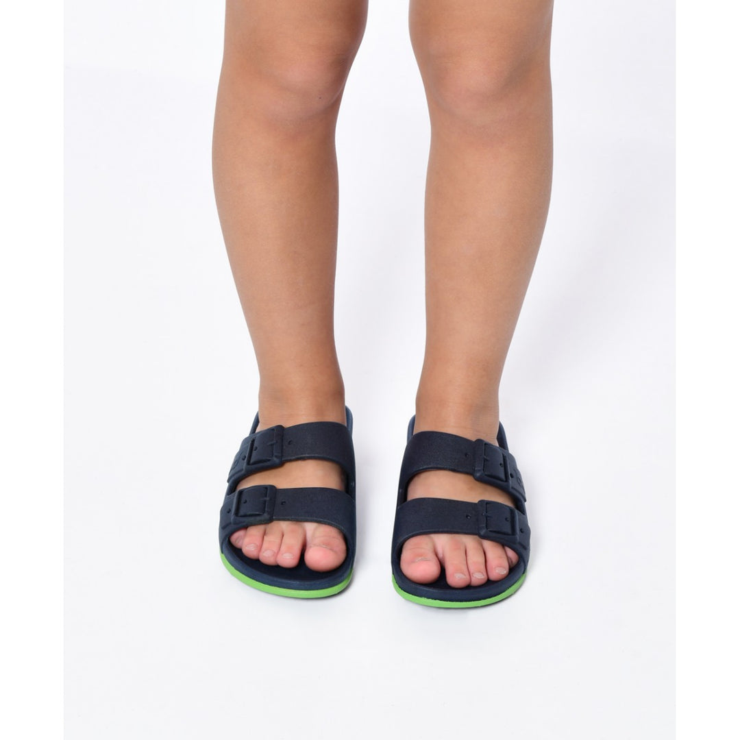 Cacatoes Brasilia - Navy Green Fluo Scented Sandals - Baby